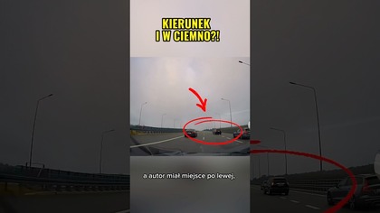 Kierunek i wjazd w ciemno  Lusterka istnieją! #polskiedrogi #dashcam #uwaga