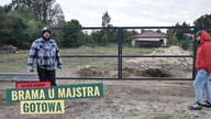 Brama dwuskrzydłowa u Majstra.  Ogrodzenie panelowe skończone