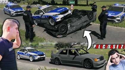 PRZYJĄŁEM WYZWANIE OD SĄSIADA MUSIAŁEM JECHAĆ 280 KM/H UCIECZKA PRZED ... POLSCY SĄSIEDZI S2456