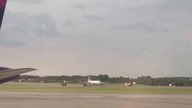 Ewakuacja Airbusa 319 na pasie startowym w Gdańsku