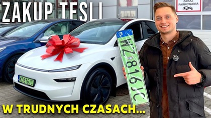 ODBIERAM NOWĄ TESLE MODEL Y JUNIPER! PROBLEMY Z ŁADOWANIEM...  