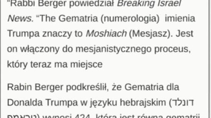 Donald Trump wygrał wybory! Czy to dzięki sekcie Chabad Lubawicz a do której Donald Trump wstąpił?