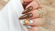 autumn pumpkin nails art / EZEBRA