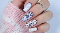 geometric nails art tutorial/ Gabrielle Nails Charbonne