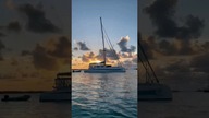 Poly by sunset in Exuma #shorts #trimaran #yacht
