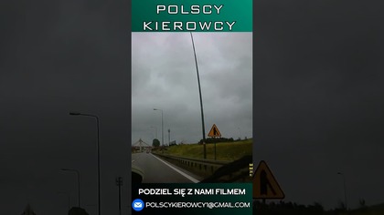 Poślizg na tzw.  Zakręcie Katapulta w Gdańsku #polscykierowcy #polska #policja #shorts