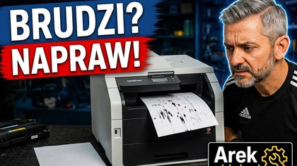 Brother DCP 9020CDW czarne plamy na wydruku ?