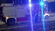 2022-01-07 Bytom Wrocławska, koło BP - auto w torowisku od 18:10.  Brak przejazdu dla tramwajów.