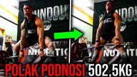 Polak PODNOSI REKORDOWE 502,5 KG W MARTWYM CIĄGU! | Krzysztof Wierzbicki