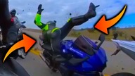 MOTOCYKLISTA MIAŁ POWAŻNY WYPADEK! - LUDZIE VS MOTOCYKLIŚCI!
