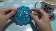 Podkładka pod kubek na szydełku (1) , crochet, DIY, kurs #5