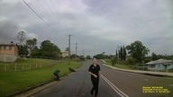 Niecodzienny wypadek motocyklisty