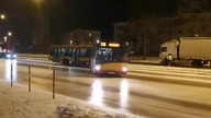 Paraliż komunikacyjny w Łodzi.  Autobusy i tiry blokowały ruch