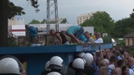Zadyma przed meczem Stilon - Kotwica Kołobrzeg
