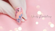 Leaf nails art tutorial step by step