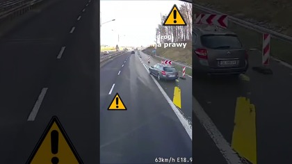 Zajechanie drogi, szybki zjazd na pobocze #shorts #rikordwidjo