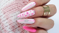 pink valentines kiss nails art tutorial /Gabrielle Nails Charbonne