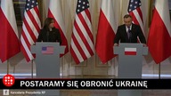 Duda podczas konferencji z Kamalą Harris.  Razem z całym wolnym światem stoimy po stronie Ukrainy