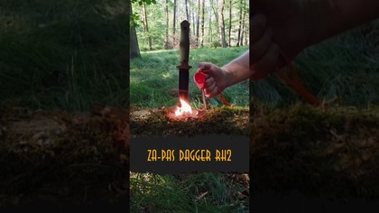 ZA-PAS RH² DAGGER  TEST SZTYLETU  1. 4116 | 58 HRC | 280 mm | G10 Olive Green