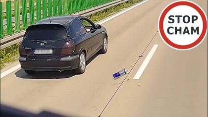 Rzucił puszką w ciężarówkę bo musiał puścić ciężarówkę przy jeździe na suwak #1919 Wasze Filmy