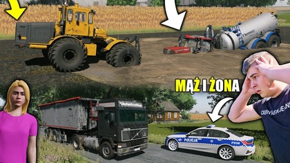 WYCIĄGANIE UTOPIONEGO CIĄGNIKA STRACIŁEM PRAWO JAZDY W PIERWSZYM DNIU PRACYMĄŻ I ŻONA86