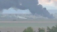 Widok na bazę lotniczą Biełaja w obwodzie irkuckim po ataku ukraińskich dron&oacute;w (01. 06. 2025)