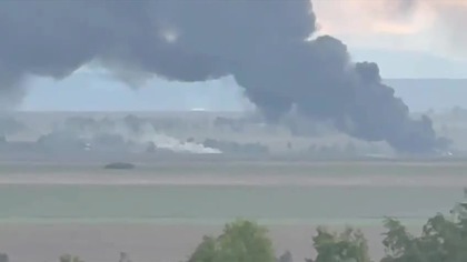 Widok na bazę lotniczą Biełaja w obwodzie irkuckim po ataku ukraińskich dron&oacute;w (01. 06. 2025)