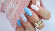 snowflakes short nails art tutorial / Gabrielle Nails Charbonne
