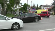[TRĄBY] Przejazd Służb Ratunkowych do wypadku na ul.  Wawerskiej w Otwocku