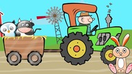 The Tractor Drawing | Colors and Shapes | Videos for kids and babies | Traktor Rysunek bajki