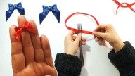 Jak zrobić mini kokardkę na widelcu?  DIY
