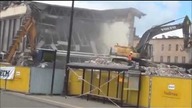 Wyburzanie dworca Bydgoszcz Główna