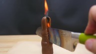 EXPERIMENT Glowing 1000 degree KNIFE VS DRY ICE