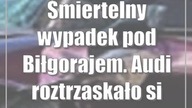 Śmiertelny wypadek pod Biłgorajem.  Audi roztrzaskało się na drzewie
