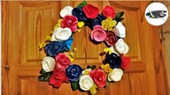 Jak zrobić wianek z prostych kwiatków [WREATH MADE OF EASY FLOWERS] - Pomysły plastyczne dla każdego