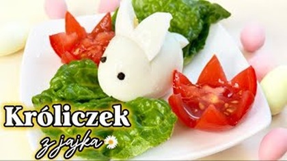 Zabawny KRÓLICZEK z jajka na twardo - dekoracja na Wielkanoc lub pomysł na przekąskę dla dzieci