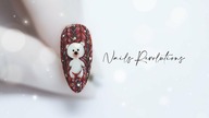 NailMas #18 white teddy bear nails art tutorial