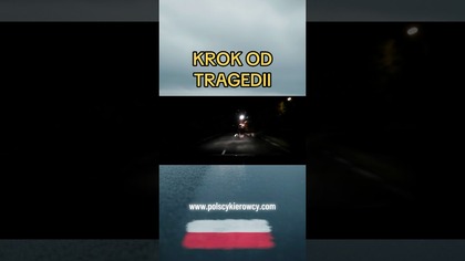 O krok od tragedii! Środek nocy i ledwo widoczny traktor na drodze #zagrożenie #droga #traktor