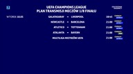 Canal+ Extra 3 - Plansza z planem transmisji meczów fazy 1/8 finału Ligi Mistrzów (10. 03. 2026)