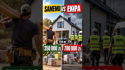 BUDUJESZ SAM CZY BIERZESZ EKIPĘ? RÓŻNICA MOŻE WYNIEŚĆ NAWET 350 000 ZŁ!  #nieruchomości #budowa