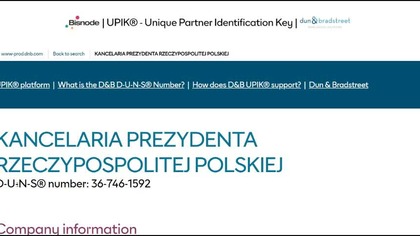 Polska jest zarejestrowaną firmą 9 cyfrowy nr DUNS