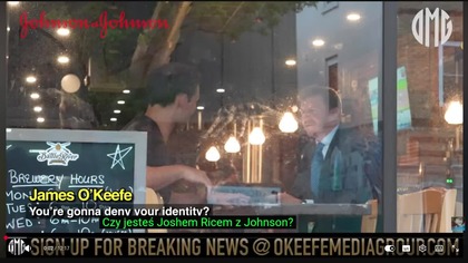 James o`keefe przyłapuje czołowego naukowca kontroli w Johnson and Johnson