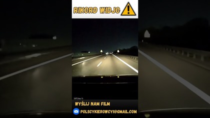 Niebezpieczny kierowca jadacy w nocy pod prąd #shorts #rikordwidjo #polscykierowcy #dashcam #crash