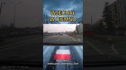 Czerwone auto wjeżdża w ciemno! Ucieczka na lewy pas ratuje sytuację #kolizja #wymuszenie