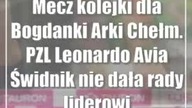 Mecz kolejki dla Bogdanki Arki Chełm.  PZL Leonardo Avia Świdnik nie dała rady liderowi