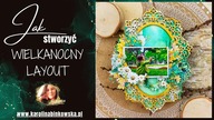 Wielkanocny Layout  Wiosenna Dekoracja na Ścianę lub Półkę