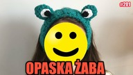 Opaska żabka na szydełku, zrób to sam, prosty tutorial, diy crochet #201