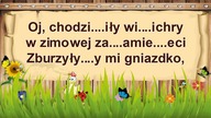 Karaoke dla dzieci Kukułeczka Po tym ciemnym boru z linią melodyczną