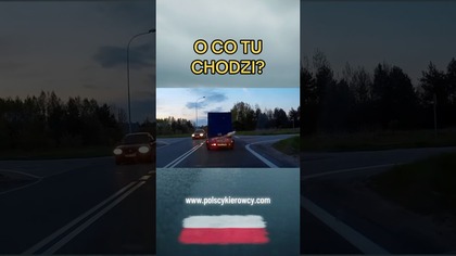 Przyczepka miga w prawo, auto skręca w lewo O co tu chodzi? #drogi #kierowcy #szok #polscykierowcy