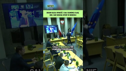 Braun kazał wynieść flagę UE.  Sam był wtedy w Europarlamencie #shorts